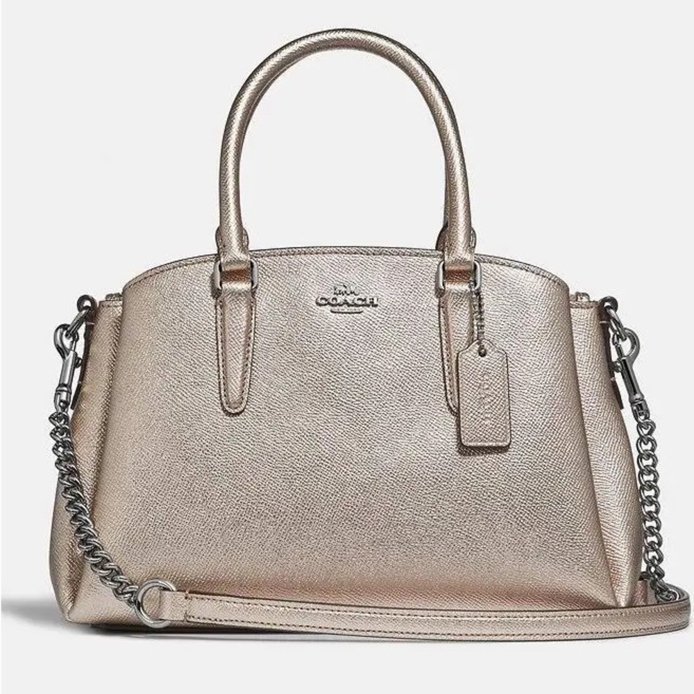 Coach #F29665 Mini Sage Carryall Satchel Handbag Rose Gold - Picture 14 of 14